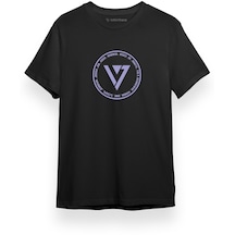 Seventeen Members Logo Siyah Kısa Kol Erkek Tshirt 001