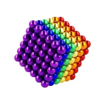 Boncuk Mıknatıs 216 Adet 5mm Mıknatıslı Lego Magnet Neo Cube Gümüş Neo Karışık