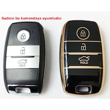 Kia Sportage Uyumlu Sorento Soul Rio Cerato Optimo Smart Kumanda Kılıfı Oto Anahtarlık Siyah