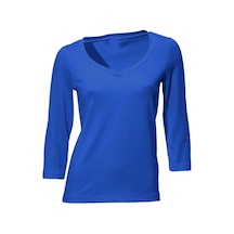 Bulalgiy Kadın Royal Basic Tişört - Bga016818 Royal Çok Renkli