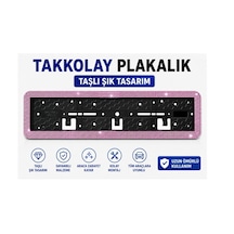 Plakalık Takkolay Taşlı Pembe 1 Adet Plakalık