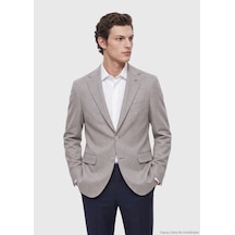 Ramsey Bej Düz Regular Fit %100 Kaşmir Ceket