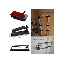 4 Adet Kendinden Yapışkanlı Kablo Yönetim Klipsleri, Çok Amaçlı Kablo Düzenleyiciler, Tel Klipler, Tv, Pc, Dizüstü, Ethernet Kablosu İçin Kablo Tutucu, Masaüstü Ve Ev Ofis Kullanımı Siyah