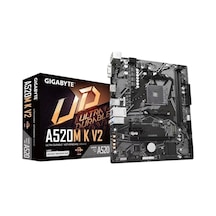 Gıgabyte A520m-k V2 Ddr4 5100mhz 1xvga 1xhdmı 1xm.2 Usb 3.2 Matx Am4 Amd Am4 5000/4000 /3000 Serisi