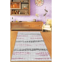 Pembe Spor Kaymaz Tabanlı Makinede Yıkanabilir Halı Fl07n11