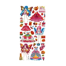 Sticker Kabartmalı Stiker Defter, Planlayıcı Etiket Sk099 9x18 Cm- Peri Kız Giydirme