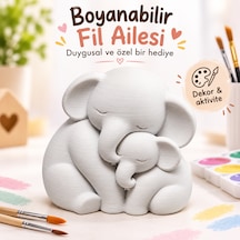 Boyanabilir Sevimli Hayvan Figürü Dekoratif Hobi Ve Boyama Objesi Fil