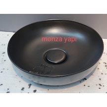 tezgah üstü çanak lavabo 42 cm mat siyah