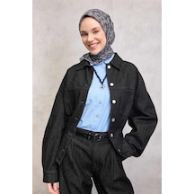 Silk Home Pamuk Polyester Soft Eşarp Açık Gri Çiçek Desenli Kaymaz Dokulu 90x90 Çok Renkli