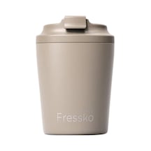 Made By Fressko Piccolo Yalıtımlı Yeniden Kullanılabilir Kahve Bardağı, Sip, Haki, 118 Ml Bpa İçermez, Sıcak Ve Soğuk İçecekler İçin, Ölçü Çizgileri, Kafelere Uygun Tasarım, Krem