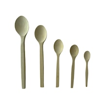 Ahşap Kaşık Seti 5 Parça - Tahta Kaşık 42-33-27-23-20 CM