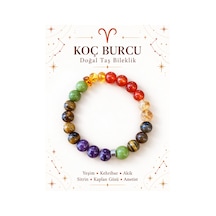 Koç Burcuna Özel Doğaltaş Bileklik Sarı - 928807241 Sarı