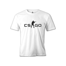 Counter Strike - Cs Logo Beyaz Erkek Tshirt