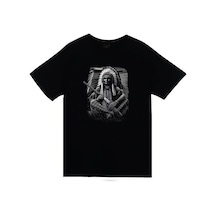 Stoned&Fame Kızılderili Baskılı T-shirt SIYAH Siyah