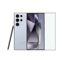 Tam Kaplayan Parmak İzi Bırakmayan Safir Ekran Koruyucu Cam, S24 Ultra İle Uyumlu