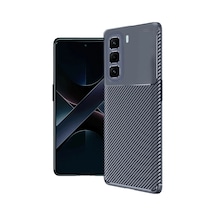 İnfinix Hot 50 Pro Plus 4g Auto Focus Karbon Kapak - Lacivert 0.2M-Çok Renkli