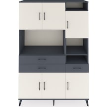 Hyperion Dolap 10 Raflı 3 Çekmeceli 6 Kapaklı 132x44x195 Antr... Antrasit Hyperion Dolap 10 Raflı 3 Çekmeceli 6 Kapaklı 132x44x195 Antr... Antrasit