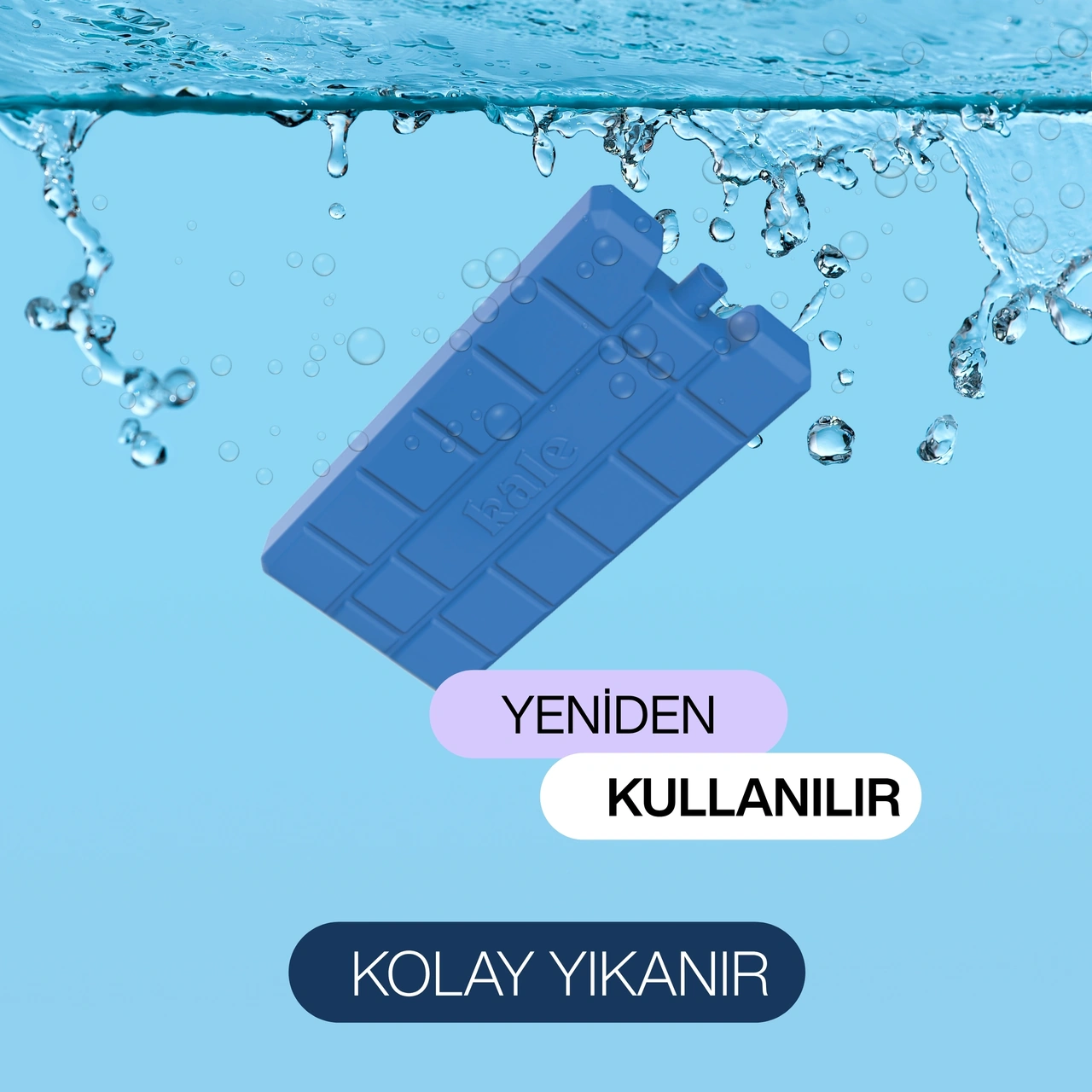 K-350 Buz Aküsü İce Pack - 8 Li Mavi