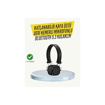 Ergonomik Konforlu Kablosuz Kulak Üstü Bluetooth Kulaklık