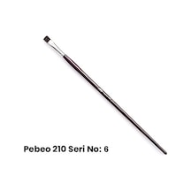 Pebeo 210 Seri Samur Düz Kesik Uçlu Fırça No 6