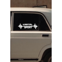 Tofaş Kartal Nabız Kalp Atışı Araç Ritim Oto Sticker 2 Adet Beyaz 20 7 Cm