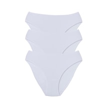 Magic Form Penye Kumaşlı Yüksek Belli 3 Lü Paket Normal Külot Beyaz - 295346499 Beyaz