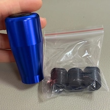 Xuweiwei Mavi 5 Vites Manuel Vites Topuzu Aluminyum Abs Kısa 7cm 3 Adaptörlü