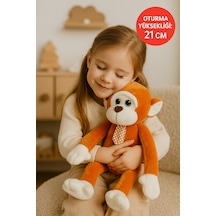 Kahverengi Maymun Peluş Oyuncak Uzun Kollu Yumuşak Peluş Oturma Yüksekliği 21 Cm Diğer