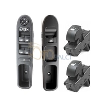 Peugeot 207 Dörtlü+Tekli Cam Açma Düğmesi Anahtarı Seti 2007-2013