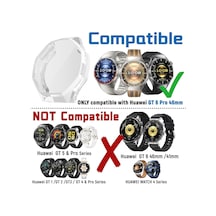Soft-case Huawei Watch Gt6 Pro 46mm İçin 360 Kasa Koruyucu Yumuşak Tpu Kılıf Dokunmatik Ve Netliği Etkilemeyen Darbelere Karşı Huawei Watch Gt6 Pro 46mm Ekran Koruyuculu Kılıf Şeffaf Çok Renkli