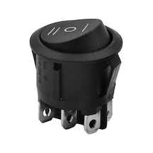 Yuvarlak Anahtar On-off-on 6p Siyah Ic-134-6