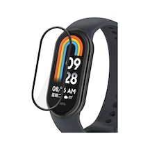 Microsonic Xiaomi Mi Band 8 Tam Kaplayan Nano Cam Ekran Koruyucu Siyah