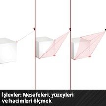 Lazer Ölçüm Cihazı Tc-ld 30 R Maks. 30 M Ölçüm Aralığı, Ölçüm Modları: Mesafe, Alan, Hacim, Sürekli Ölçüm, Lcd Ekran, Otomatik Kapanma, Piller Dahil Değildir