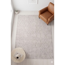 Villadia Home Textile Kaymaz Taban Modern Desen Yıkanabilir Leke Tutmaz Kolay Temizlenir Dört Mevsim Yolluk Koridor Salon Yatak Mutfak Odası Vd4055gri Gri