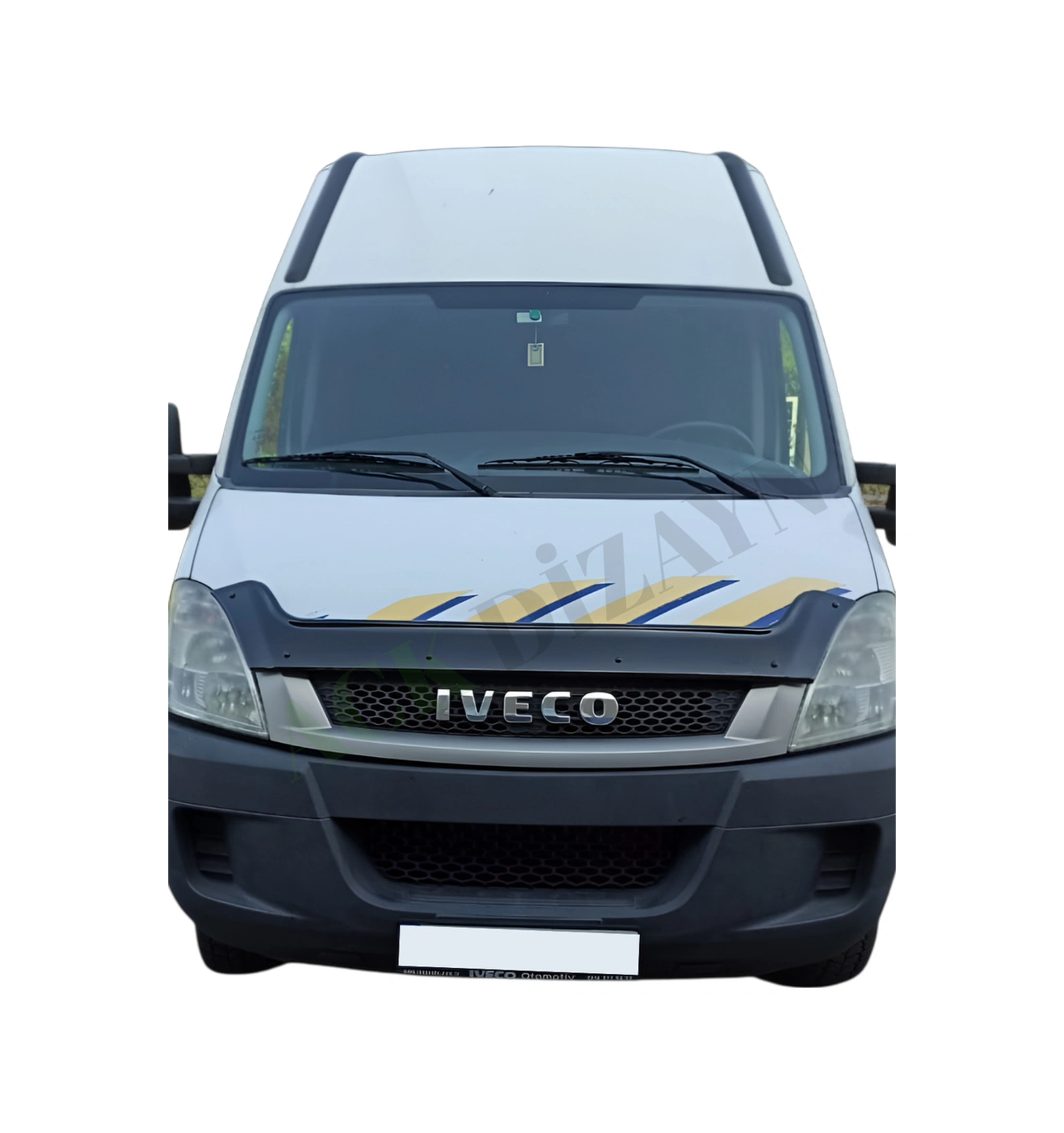 İveco Daily 2007-2014 Araca Özel Kaput Rüzgarlığı A+ Pianoblack 4mm