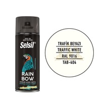 Selsil Rainbow Akrilik Sprey Boya Trafik Beyaz 400 Ml - Ral9016