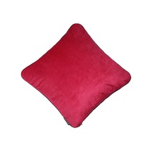 Biyeli Kırlent Yastık Kılıfı Koyu Pembe Rengi 45x45