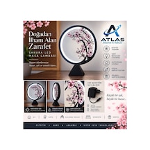 Sakura Led Masa Lambası Dekoratif Çiçekli Modern Tasarım Masa Ve Komodin Lambası Renkli