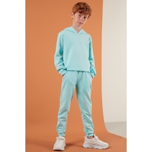 Lela Kapüşonlu Cepli % 100 Pamuk Çocuk Unisex Çocuk Takım 5922021 Mint