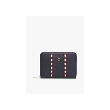 Tommy Hilfiger Kadın Fermuarlı Bozuk Para Bölmeli Çakıl Taşı Desenli Lacivert Cüzdan Aw0aw18132-dw6-12770 Lacivert