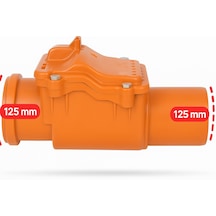 Ø125 Mm Pvc Atık Su Gider Çekvalfi Geri Akış Ve Koku Önleyici K