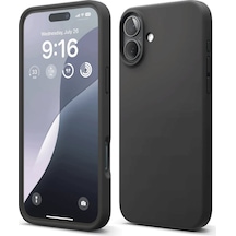 Apple iPhone Uyumlu 16 Plus Kılıf Nano İçi Kadife Silikon - Siyah Bzsxx00 1