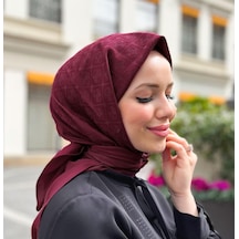 Pierre Cardin Elegans Monogram Eşarp - 1090750 -942 Koyu Bordo Koyu Bodro