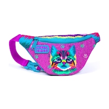 Coral High Kids Mor Pembe Kedi Desenli Bel Çantası 12632 Çok Renkli