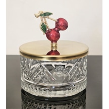 Atabey Home Collection Şekerlik 1 Adet Gold Kapakli Kiraz Detayli Çerezlik & Sunumluk Atabey Home Collection Şekerlik 1 Adet Gold Kapakli Kiraz Detayli Çerezlik & Sunumluk