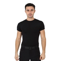 Kordak Erkek Siyah Microfiber Tişört Kısa Kol Micro Spor Outdoor T Shirt