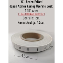 XXL Beden Etiketi / Tırnak Etiketi ( 1 Rulo x 1000 Adet )