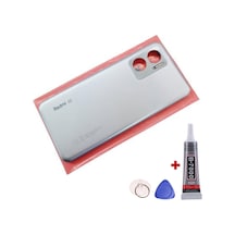 Xiaomi Redmi Note 11e Silver Arka Kapak Batarya Kapağı Pil Kapağı Yapışkan Ve Sökme Aparatıyla Beraber Full Set Gümüş