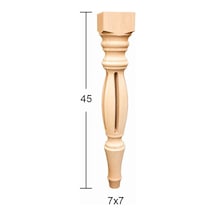 Işlemeli Lükens Ayak 45Cm Doğal Ağaç Ft-10