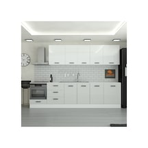 300 Cm Mutfak Dolabı Mdf Kapak Tezgah Dahil Yrkn305 100 Gümüş 300 Cm Mutfak Dolabı Mdf Kapak Tezgah Dahil Yrkn305 100 Gümüş
